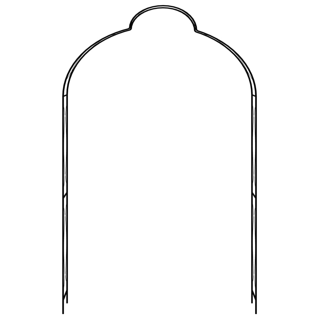 Vidaxl Garden Arch 150x34x240 cm jern svart