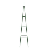 Vidaxl plantenklimrekken 2 st 35x35x195 cm ijzer donkergroen