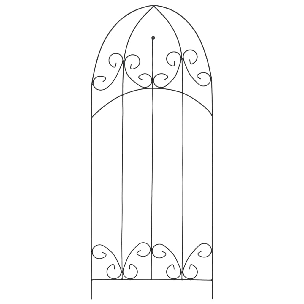 BIDAXL -växtklättringsstativ 3 st 40x100 cm järnsvart