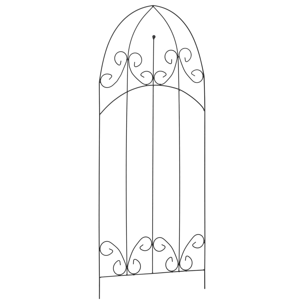 BIDAXL -växtklättringsstativ 3 st 40x100 cm järnsvart