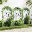 Vidaxl plantenklimrekken 3 st 40x100 cm ijzer zwart