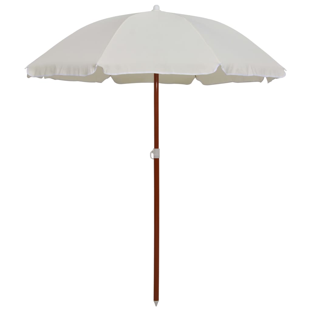 Vidaxl Parasol med stålstång 180 cm sandfärgad