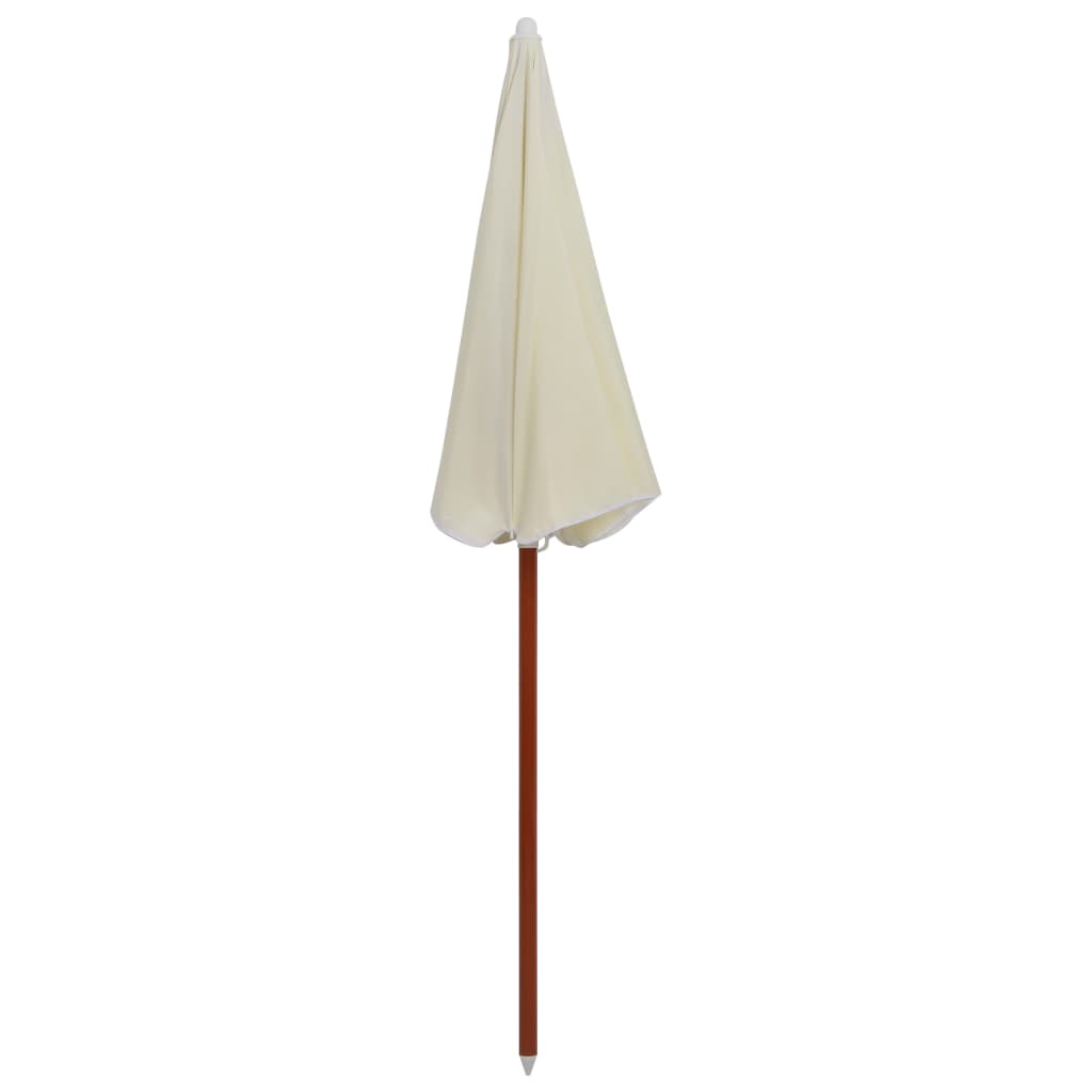 Vidaxl -parasol med stålstang 180 cm sand -farget