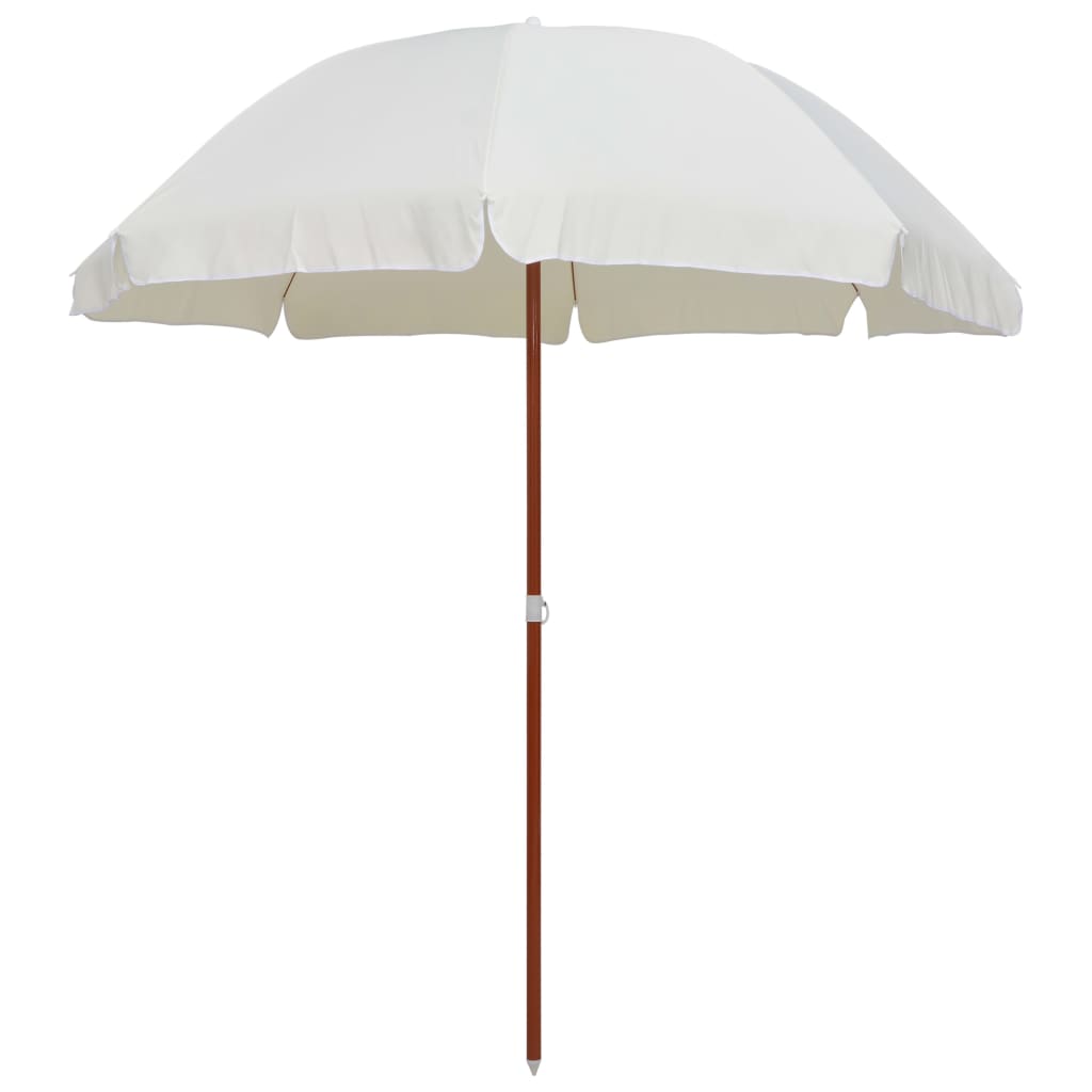 Vidaxl Parasol med stålstång 240 cm sandfärgad