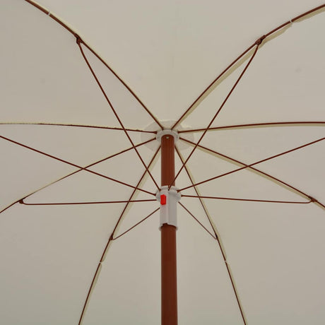 Vidaxl parasol met stalen paal 240 cm zandkleurig
