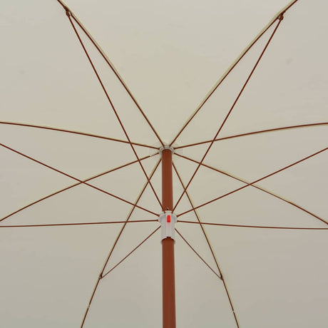 Vidaxl parasol met stalen paal 300 cm zandkleurig