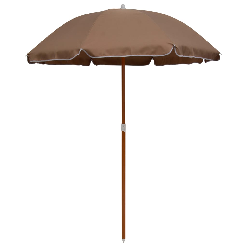 Vidaxl parasol s ocelovým pólem 180 cm taupe