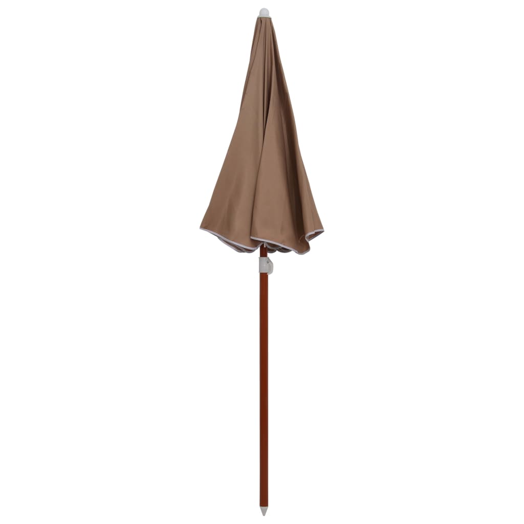 Vidaxl -Parasol mit Stahlpol 180 cm Taupe