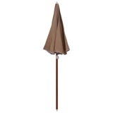 Vidaxl Parasol med stålstang 180 cm taupe