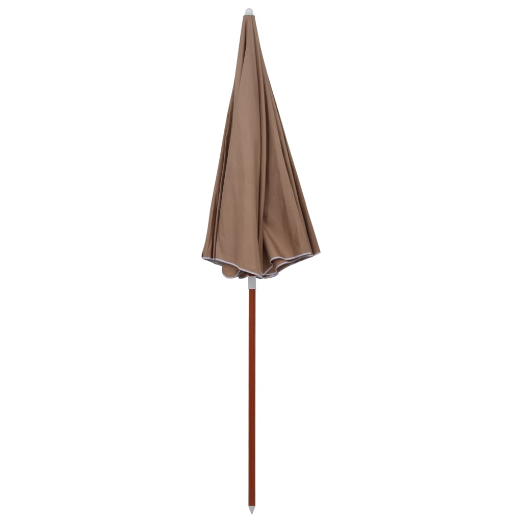 Vidaxl Parasol with steel pole 240 cm Taupe