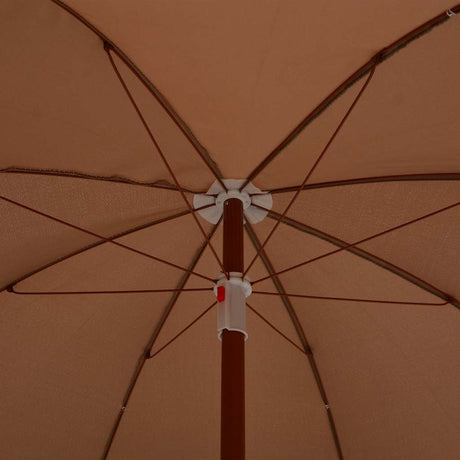 Vidaxl parasol met stalen paal 240 cm taupe