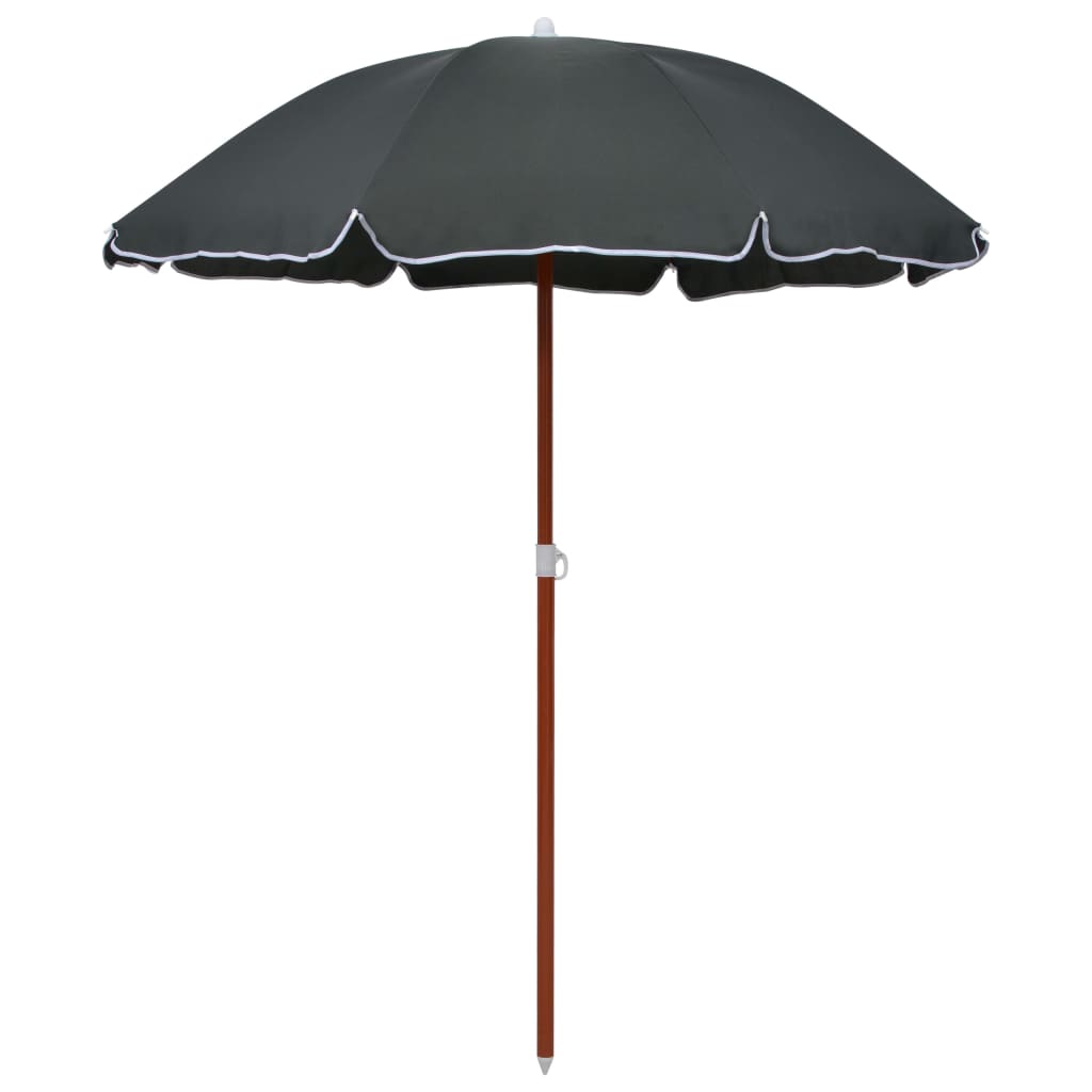 Vidaxl -parasol med stålstang 180 cm Antracitt -farget