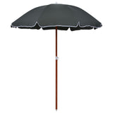 Vidaxl Parasol med stålstång 180 cm Anthracite -färgad