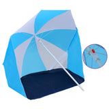 VidaXL Strandparasol -tent 180 cm stof blauw en wit