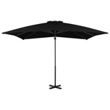 Parasol flottant vidaxl avec poteau en aluminium 250x250 cm noir