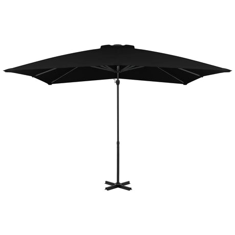 Vidaxl flytende parasol med aluminiumstang 250x250 cm svart