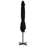 Parasol flottant vidaxl avec poteau en aluminium 250x250 cm noir