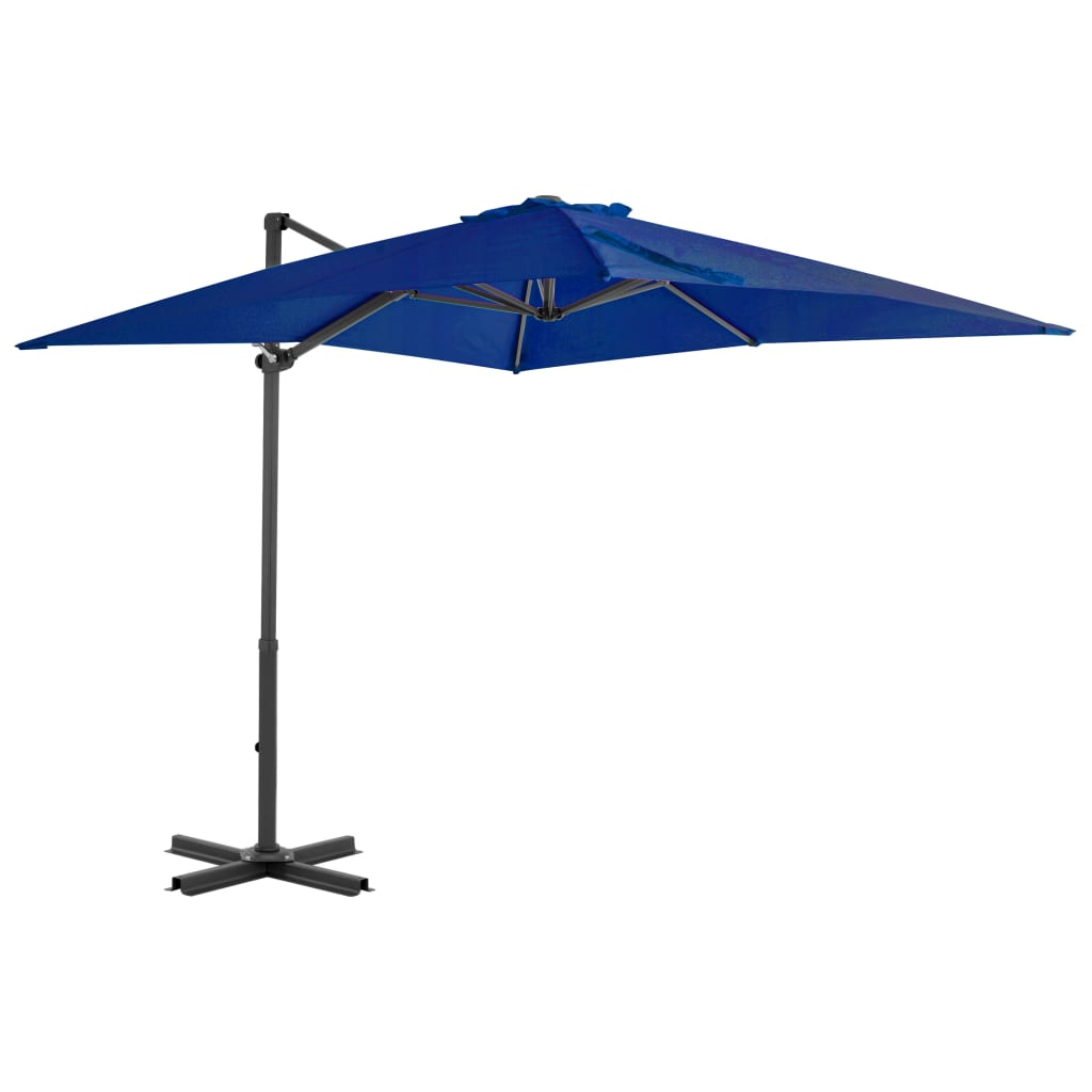 Vidaxl Parasol flottant avec poteau en aluminium 250x250 cm bleu azure