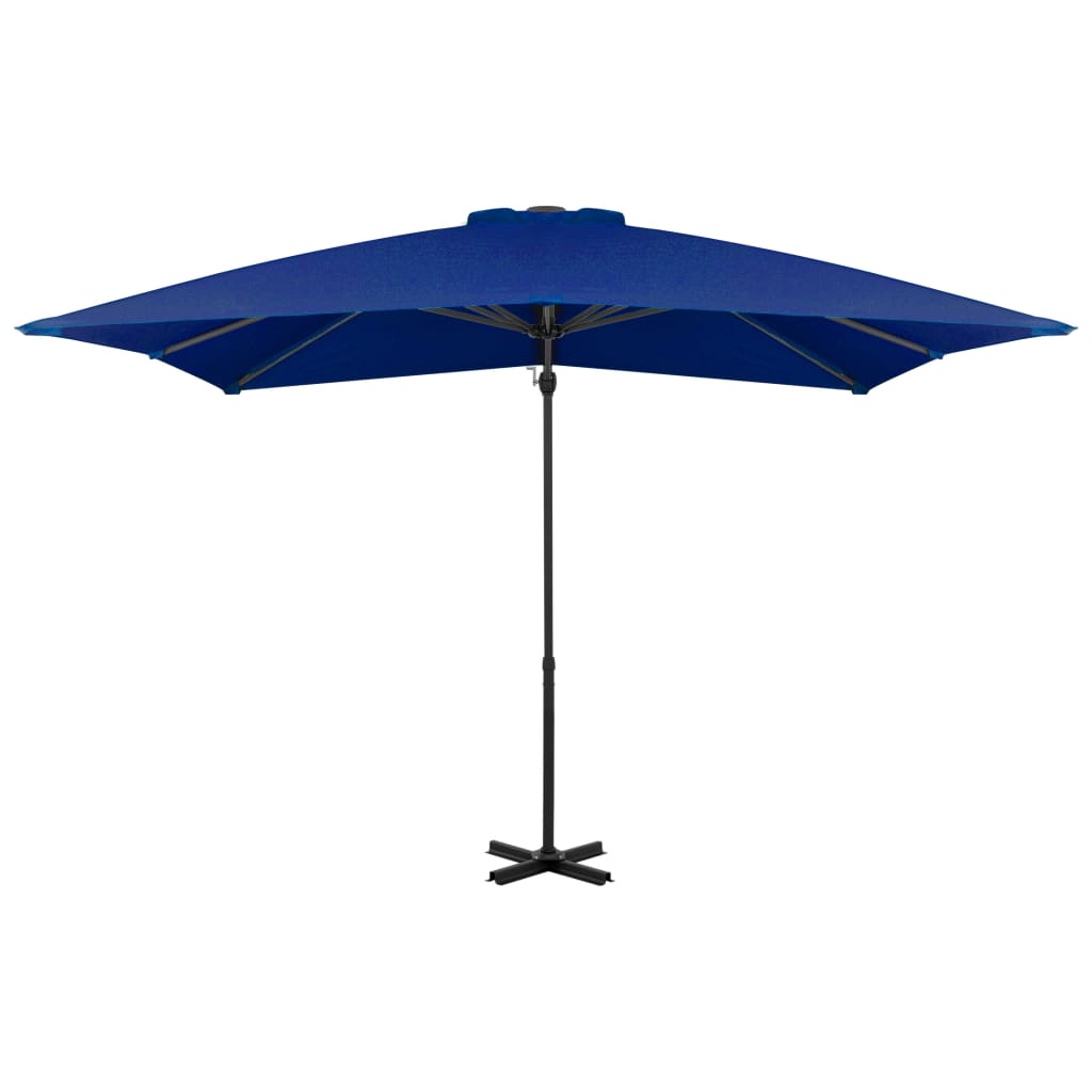 Vidaxl Parasolo galleggiante con polo in alluminio 250x250 cm blu azure