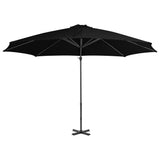 Vidaxl zweefparasol met aluminium paal 300 cm zwart