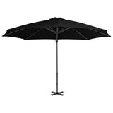 Vidaxl Parasol flottant avec poteau en aluminium 300 cm noir