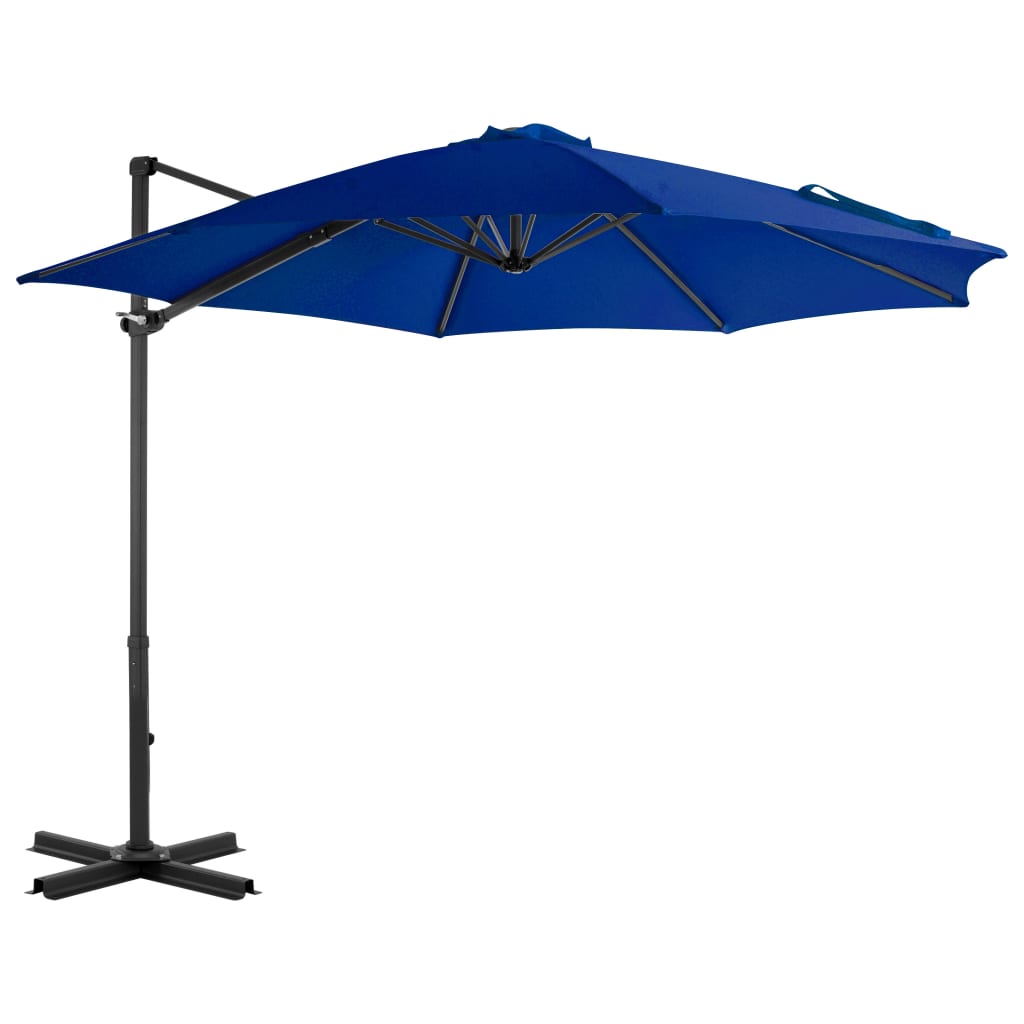 Vidaxl flytende parasol med aluminiumstol 300 cm Azure Blue