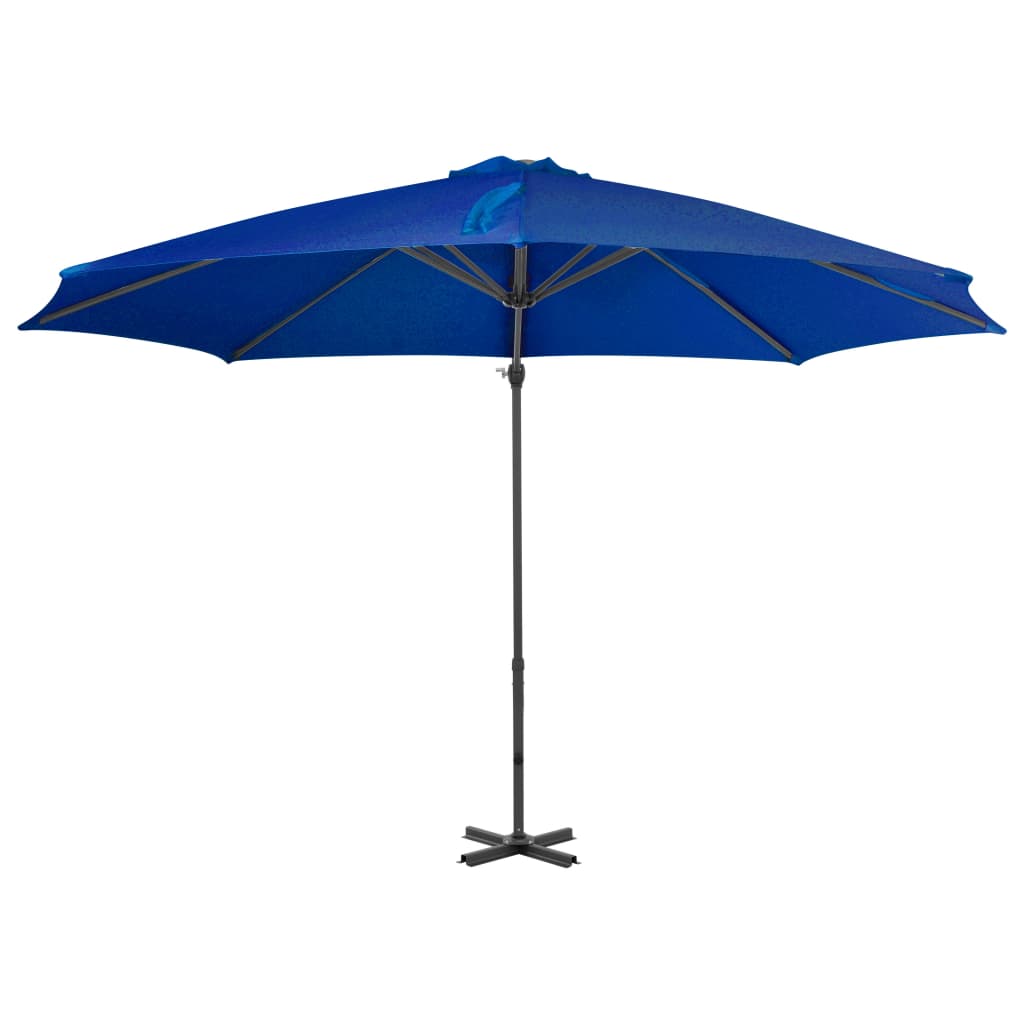 Vidaxl Parasol flottant avec poteau en aluminium 300 cm bleu azure