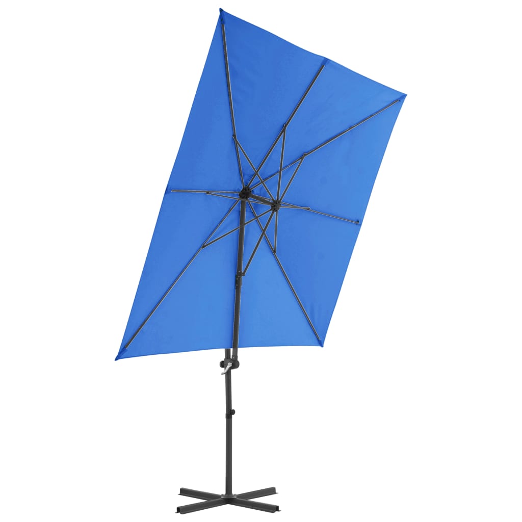 Vidaxl plovoucí parasol s ocelovým pólem 250x250 cm azure modrá