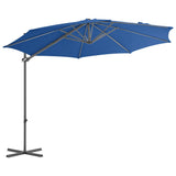 Parasol flotante Vidaxl con polo de acero 300 cm azul azul