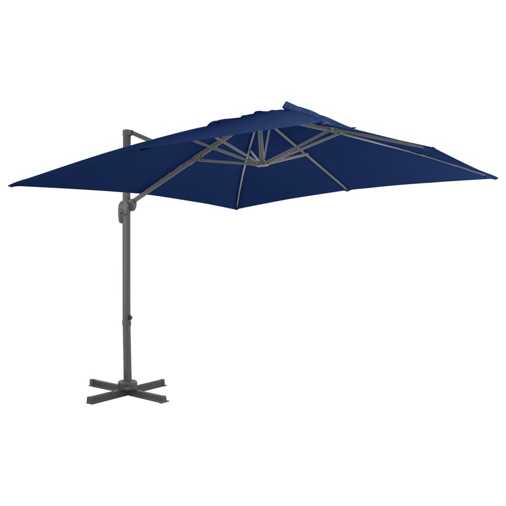 Parasol flotante de Vidaxl con poste de aluminio 3x3 m Azure Azul