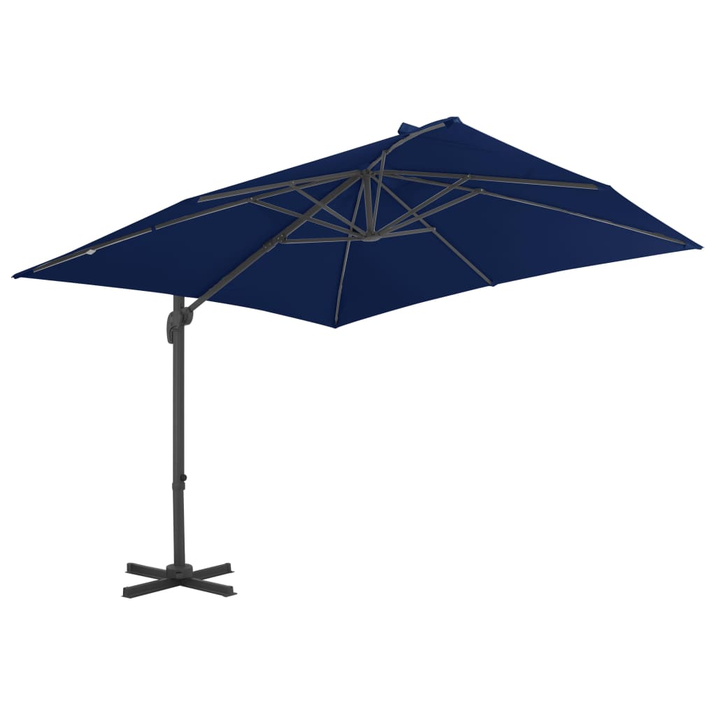 Vidaxl -schwimmendes Parasol mit Aluminiumpol 3x3 m Azureblau