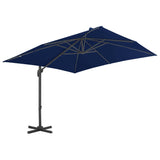 Parasol flotante de Vidaxl con poste de aluminio 3x3 m Azure Azul