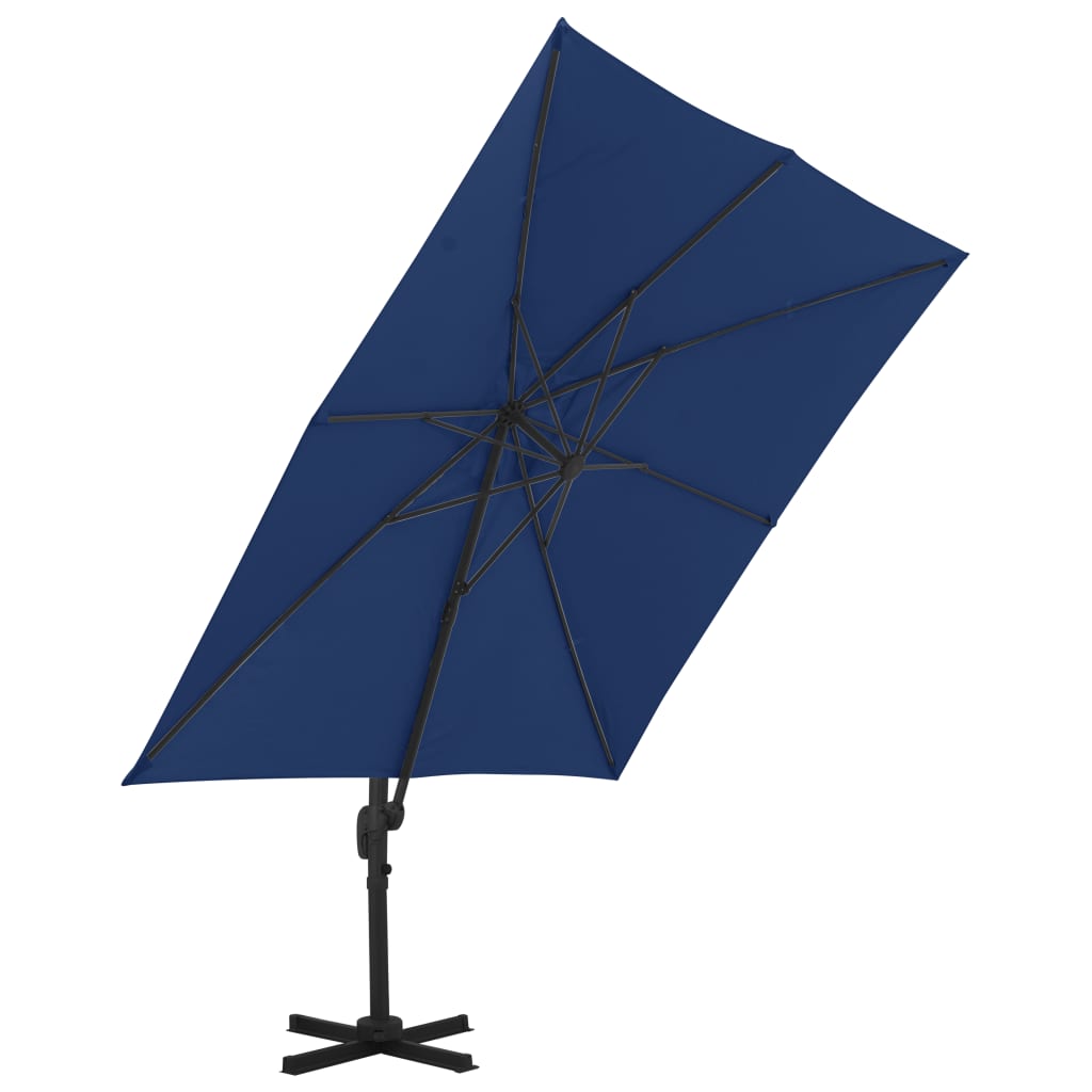 Vidaxl Floating parasol with aluminum pole 3x3 m azure blue