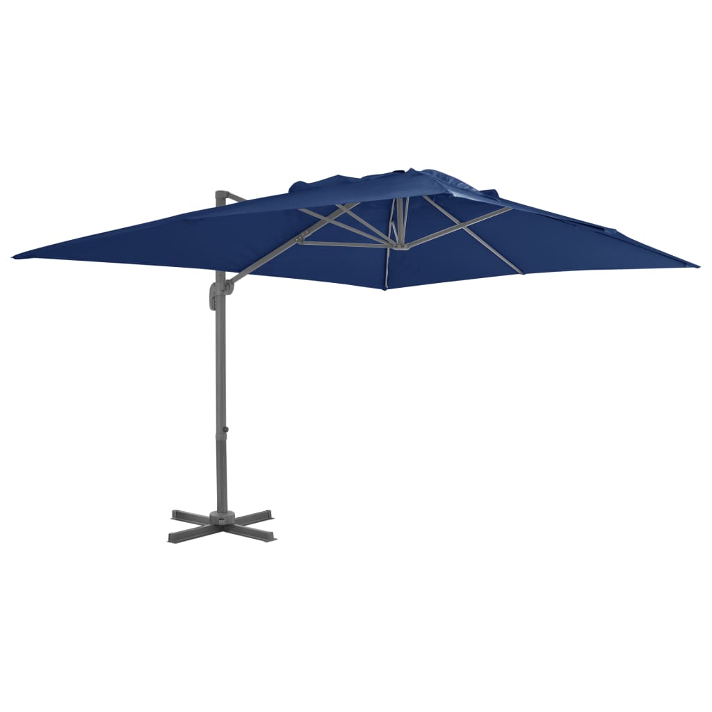 Parasol flotante de Vidaxl con poste de aluminio 4x3 m Azure Azul