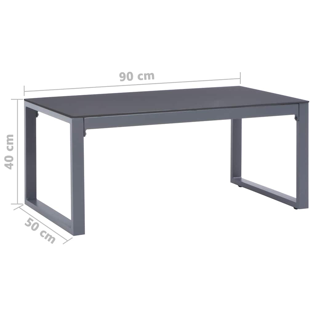 Vidaxl salontafel 90x50x40 cm aluminium