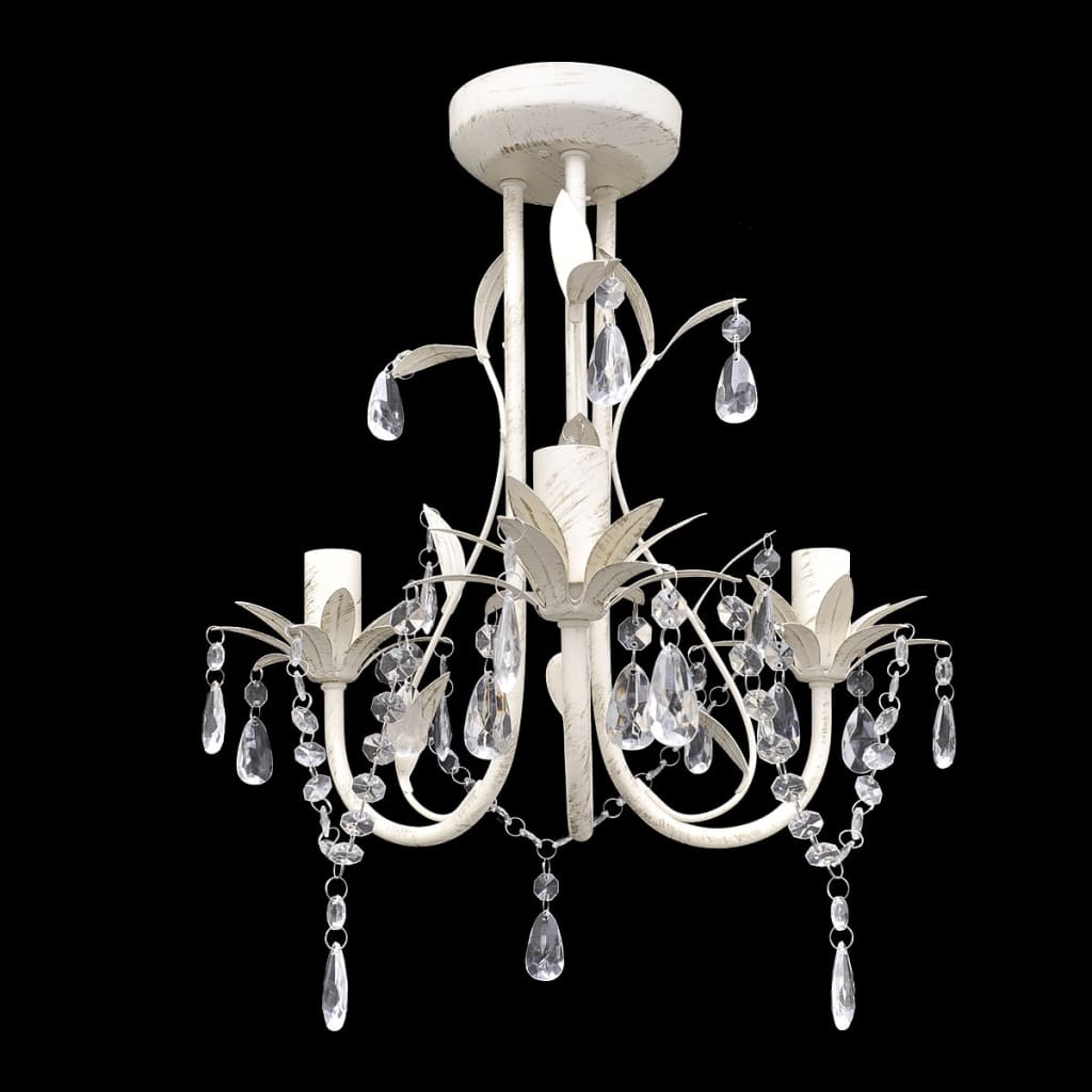 Vidaxl Chandeliers Kristal 4 st elegant white