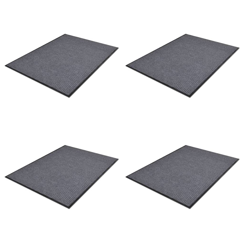 VIDAXL ROORMATS 4 PCS 90x60 cm PVC GRIGIO