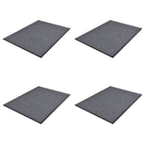 VIDAXL DOORMATS 4 PCS 90x60 cm PVC šedá