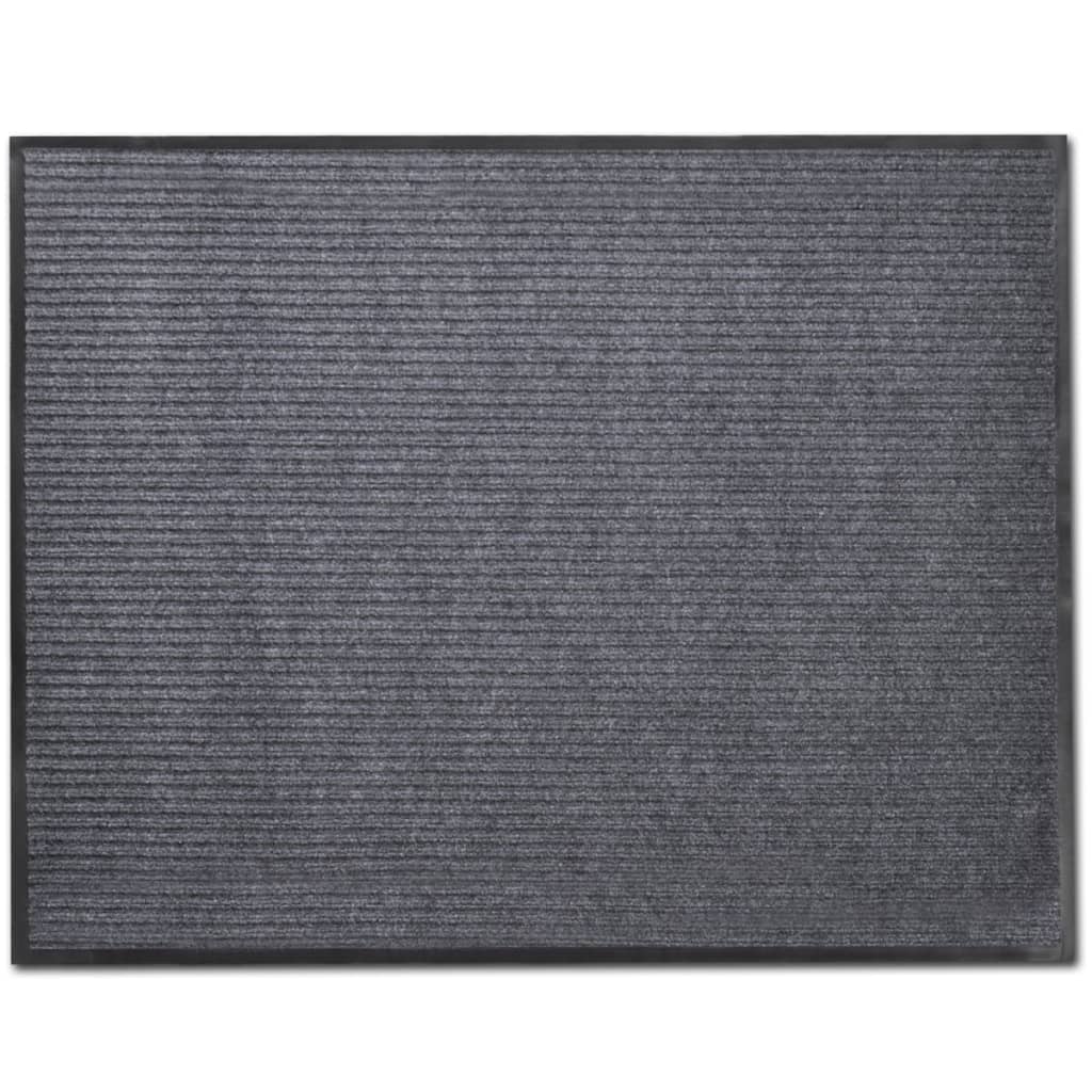 VIDAXL DOORMATS 4 PCS 90x60 cm PVC šedá