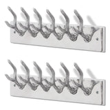 Vidaxl Coat Racks 2 st aluminium sølvfarget