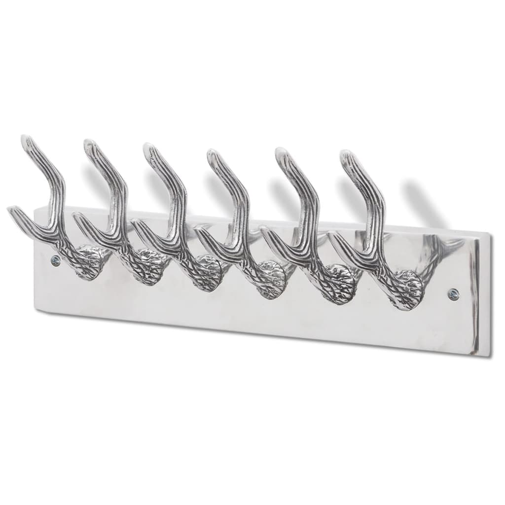 Vidaxl Mantel Racks 2 St Luuchten Sëlwer faarweg