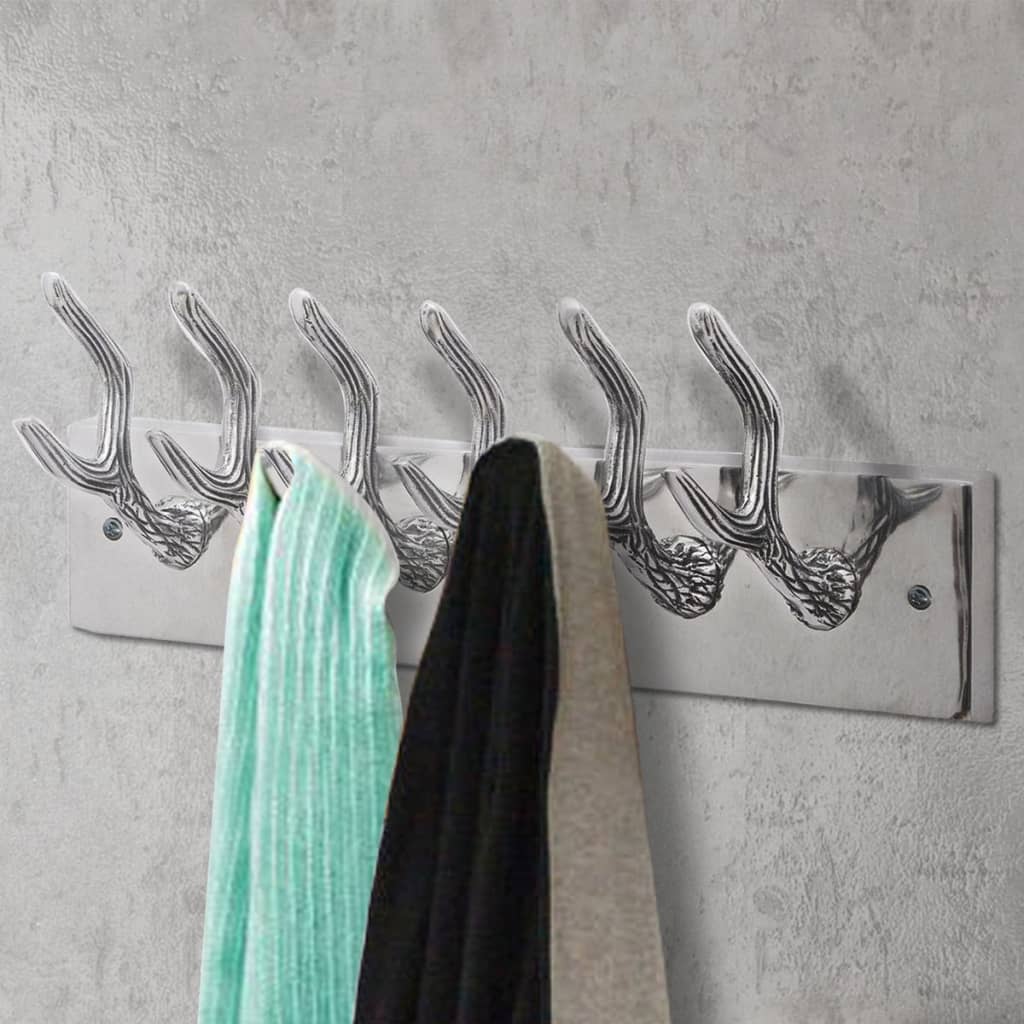 Racks de manteau vidaxl 2 st en aluminium argent couleur