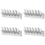Vidaxl kapstokken 4 st aluminium zilverkleurig