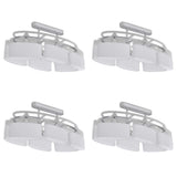 Vidaxl plafondlamp met ellipsvormige glazen kappen 4 st e14