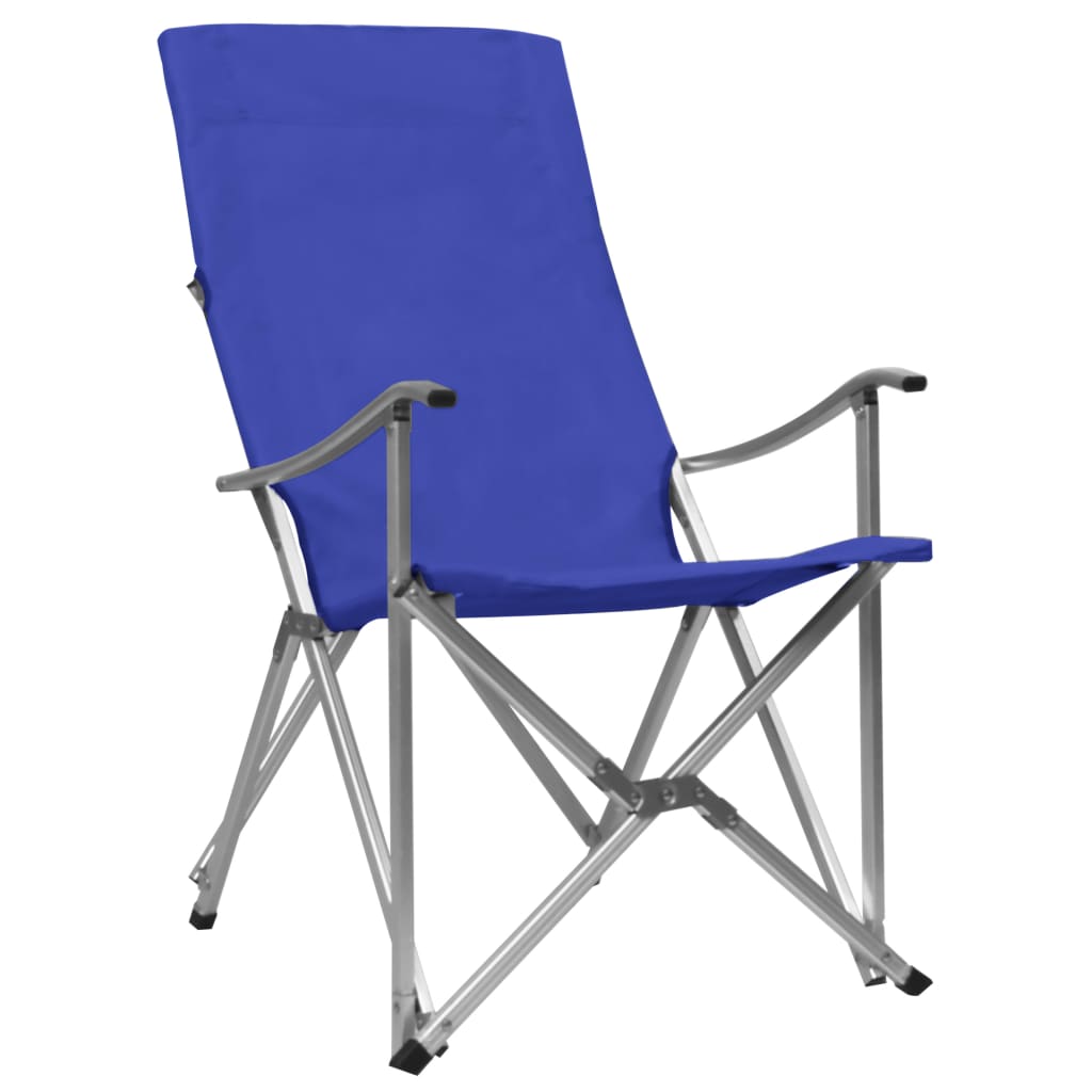 Chaises de camping vidaxl pliables 2 st bleu