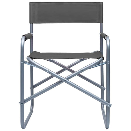 Vidaxl regisseursstoelen 2 st staal grijs