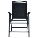 Vidaxl tuinstoelen inklapbaar 2 st textileen zwart