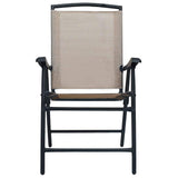 Vidaxl tuinstoelen inklapbaar 2 st textileen taupe