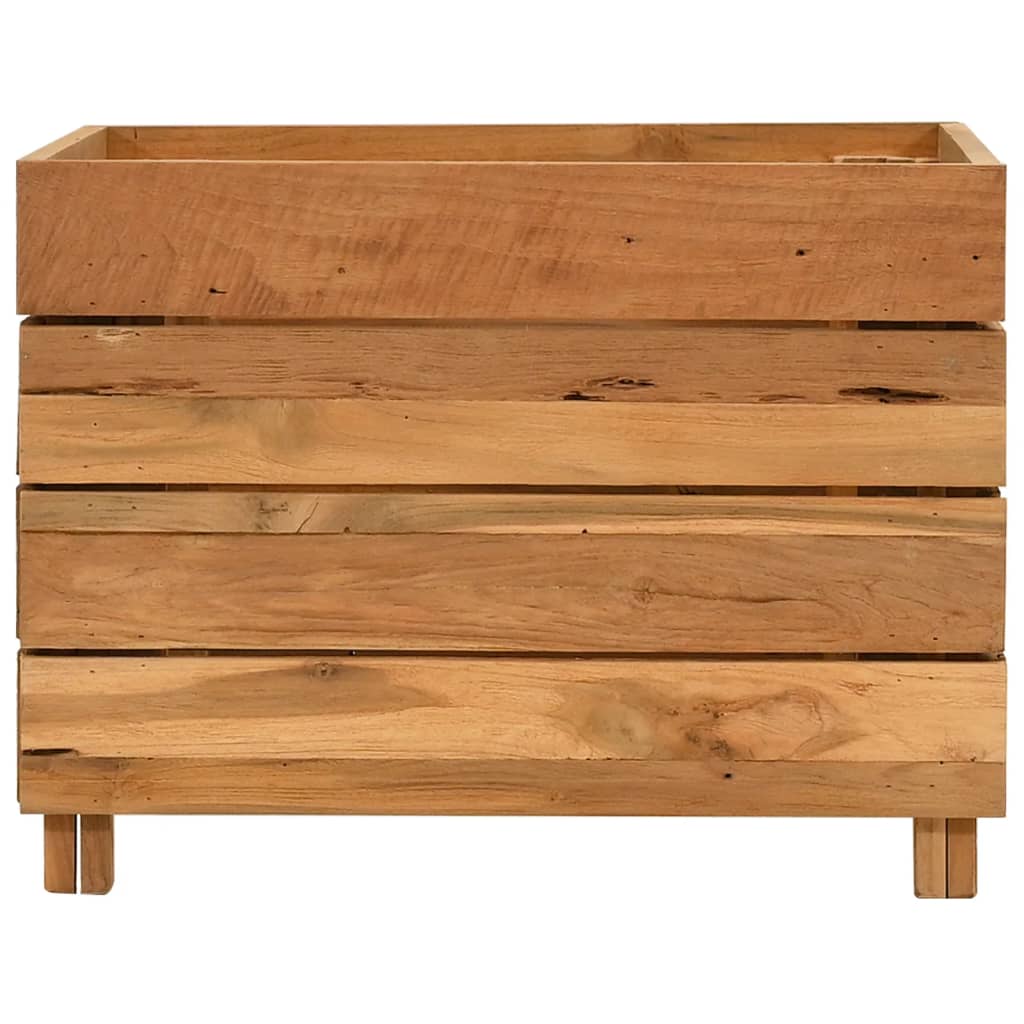 Vidaxl Planter hævede 50x40x38 cm genanvendt teak og stål