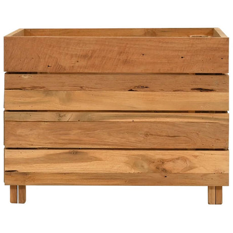 Vidaxl plantenbak verhoogd 50x40x38 cm gerecycled teakhout en staal